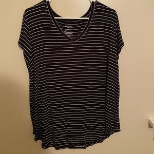 black stripped shirt